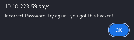 Unexpected response